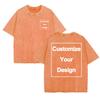 DIY Cotton Washed TShirt Womens Custom Your LogoLetter T Shirt ONeck Oversized Tops Comfortable Short Sleeve Woman Clothes