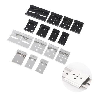 25mm 35mm 45mm Metall-DIN-Schienen-Befestigungsklemme Clip Relais-Montageschnalle Einfacher Befestigungsrahmen mit Montagebohrungen
