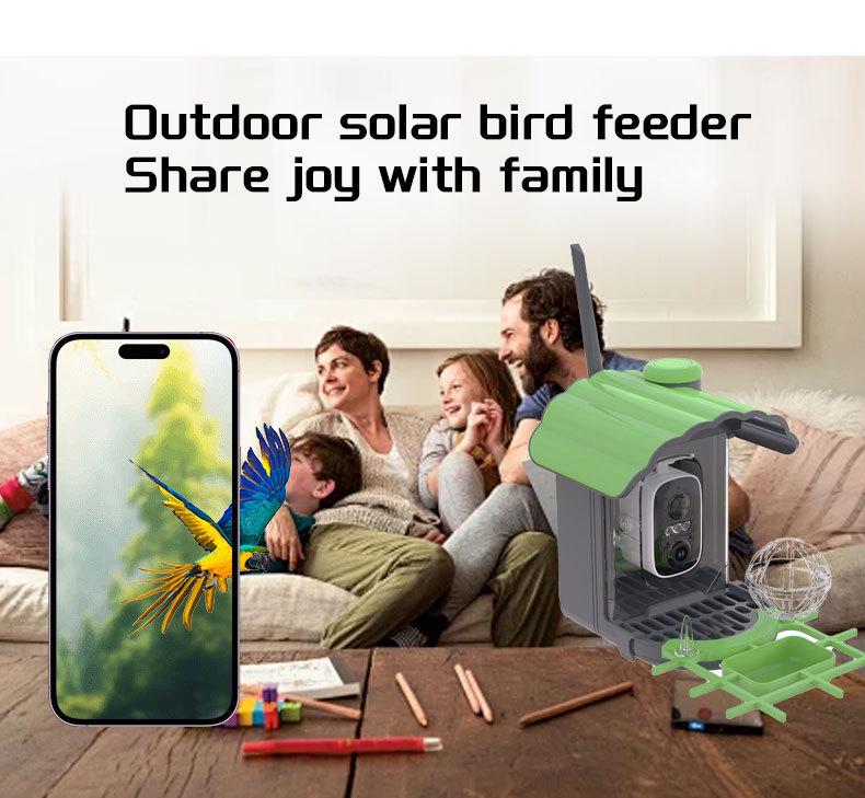 Smart Solar HD Bird Feeder with AI Hummingbird Identification