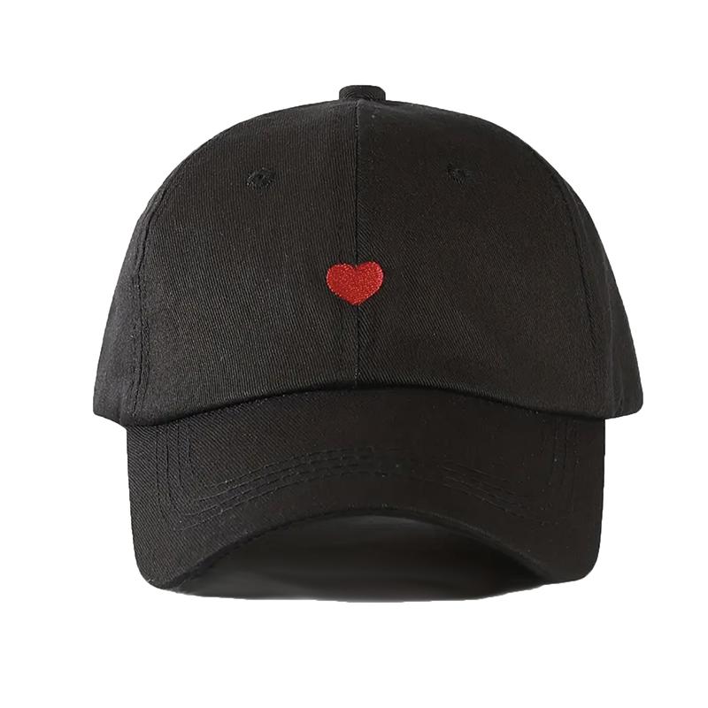Simple Leisure Baseball Caps Versatile Love Embroidered Visor Hats Unisex  Streetwear Hats Outdoor Casual Duckbill Cap