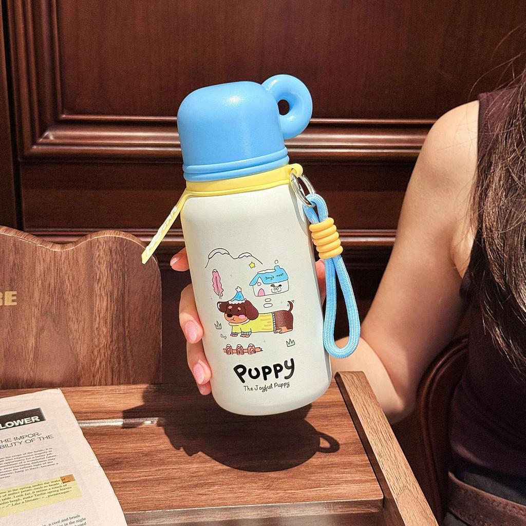 New stainless steel new bouncing cup large capacity vacuum thermos cup cartoon rope portable cup
