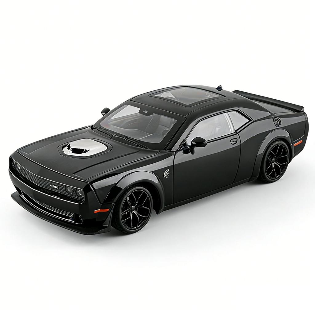 Car To 1:18 Hellcat Simulation Alloy Car Model Sound And Light Pull Back Children'S Toy Car