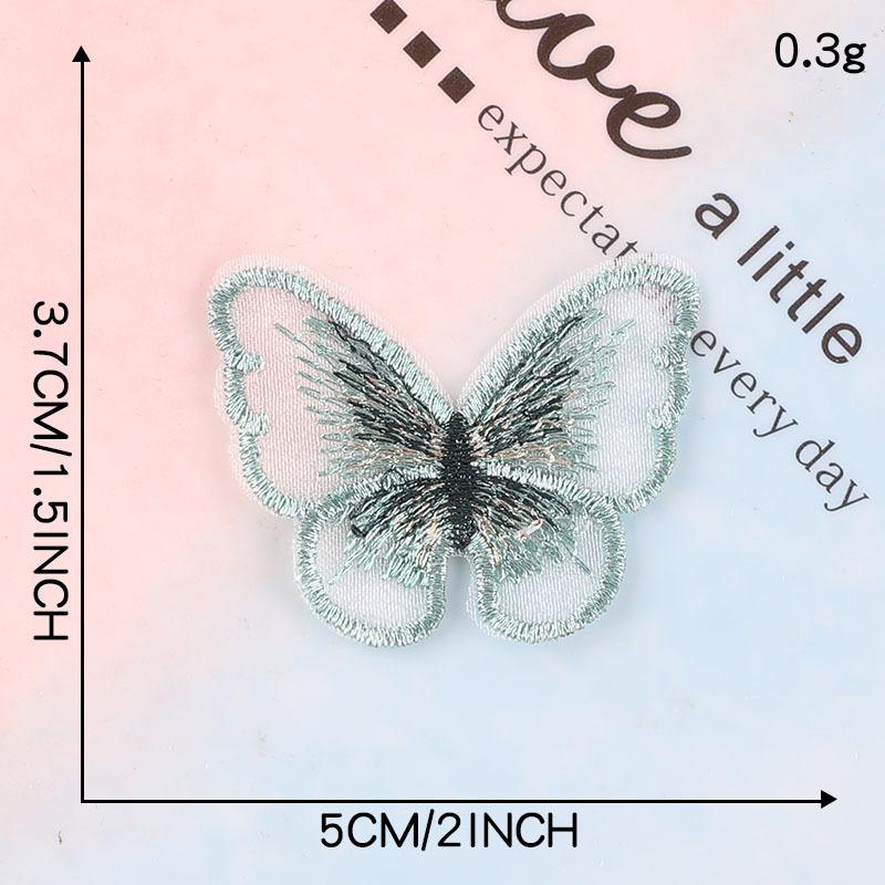 Embroidery Label Cute Cartoon Animal Butterfly Lace Embroidery Sticker Diy Hand Account Accessories Patch Cloth Sticker