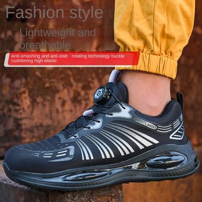 Labor Shoes Steel Bag Head Anti-smashing and Puncture-proof Solid Bottom Wear-resistant and Tie-resistant Breathable Work Shoes