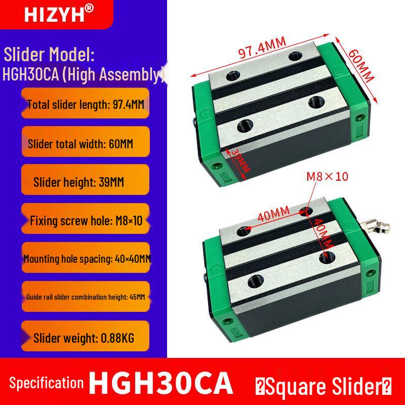 Low Noise Linear Guide Blocks: HGH30CA, HGH35CA, HGH45CA