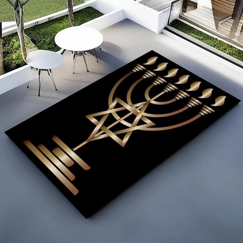 Hebrew Prayer Rugs and Carpets Area Floor Mats Personalized Jewish Prayer Mats Perfect for Turkish Prayer Rooms and Gifts