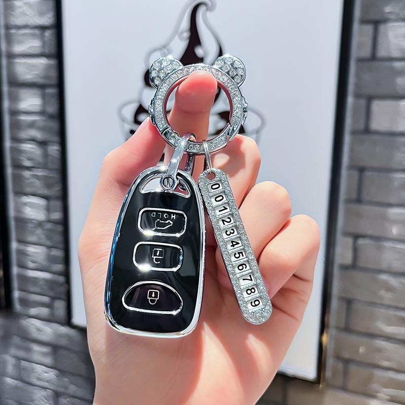 Tpu Car Remote Key Case Cover Protect Shell Fob For Hyundai Kia Elantra Sonata Accent Tucson Avante Santa Fe Carens Magentis