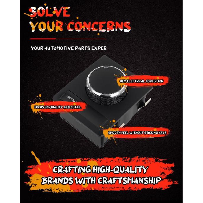 CCIYU 4wd Selector Switch Fit 2010 for Dodge Ram 1500 2011-2012 for Ram 1500 2500 3500 4500 5500 4WD Transfer Case Switch 4x4 Wheel Drive Button