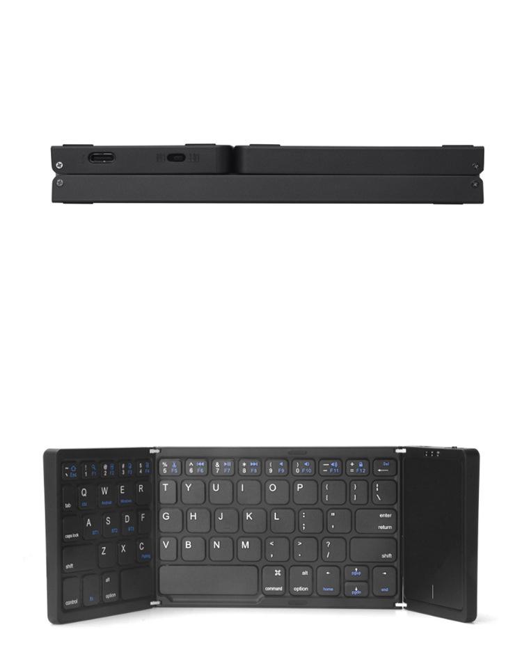 Wireless Bluetooth Keyboard with Touchpad, Russian-Spanish, Compatible with Phones, Tablets, Laptops