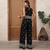 Summer New Vintage Beach-style Two-piece Ethnic Geometric Print Set for Women