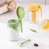 Food Grade Glass Spice Jar With Airtight Lid And Attached Spoon Perfect For Kitchen Cooking Baking Seasoning Storage