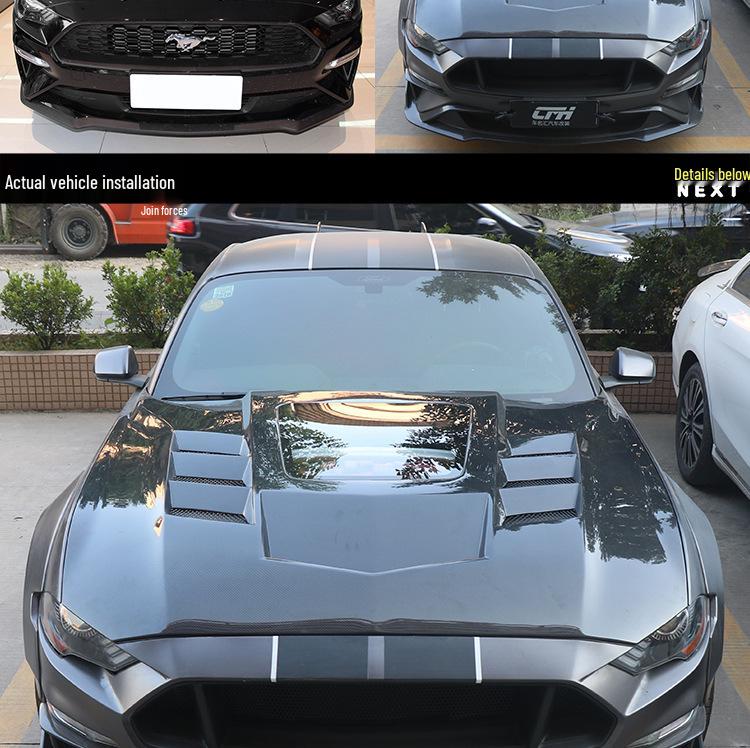 Ford Mustang 18-23 Transparent Carbon Fiber Hood Cover