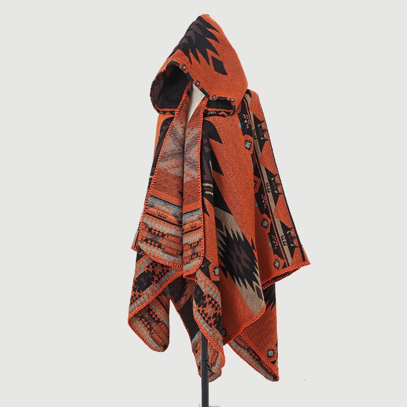 Men's & Women's Hooded Shawl Cape Cloak - Spring/Summer Scarf, Yunnan Xinjiang Tibet Style