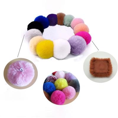 5 Stuks 4Cm 5Cm Zachte Pompom Ballen Pluizige Pom Pom Voor Diy Handwerk Hoeden Kleding Faux Konijnenbont pom Poms Naaibenodigdheden