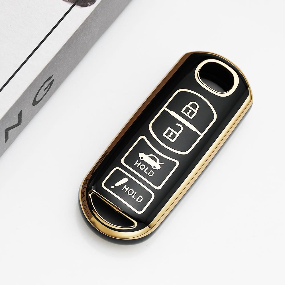Auto Keyless Shell Protector For Mazda 2 3 6 Demio Atenza Axela Cx-5 Cx5 Cx-3 Cx7 Cx-9 3 4 Cx30 4 Button Tpu Car Key Case Cover