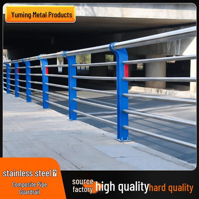 304 Stainless Steel Highway & River Bridge Anti-Collision Guardrail