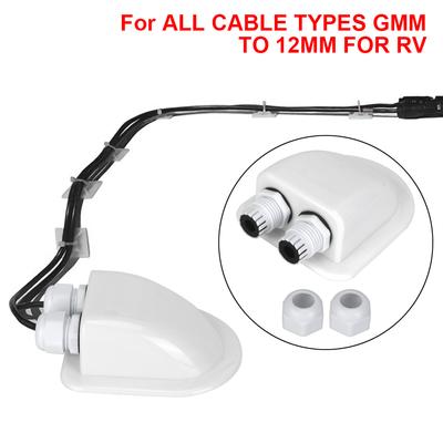 Caravan Solar Car Junction Box Cable Entry Gland Box Roof Wire Entry Dual Hole RV Yacht Caravan Accessories Βάση σύνδεσης καλωδίου