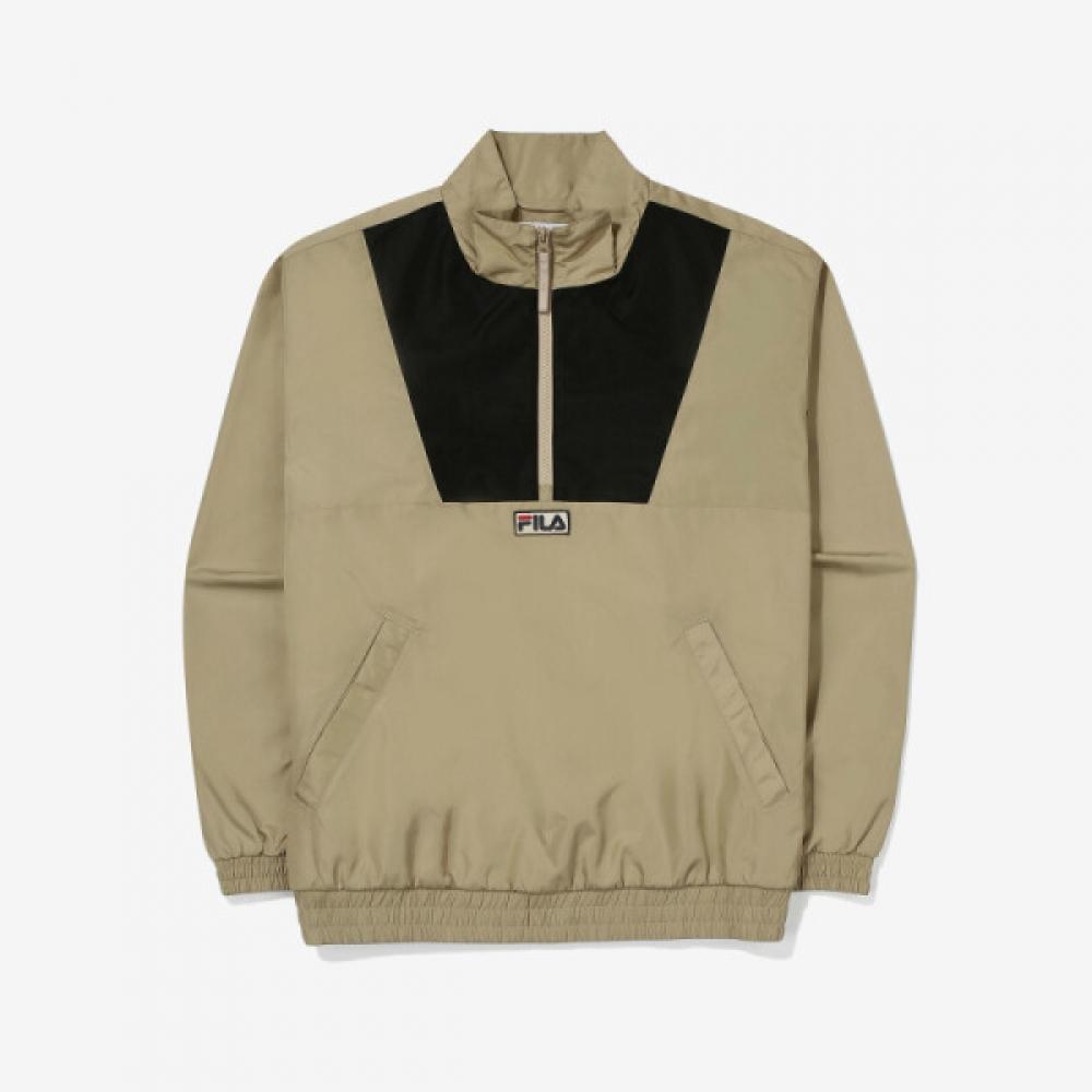 Fila Unisex Loose Fit Color Block Anorak Fs2jke3103x Beg