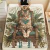 Gem Cat Print Flanelldecke, Hohe Qualität, Bequem für alle Jahreszeiten, Heimdekoration, Wärme und Komfort