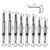 16Pcs Self Centering Drill Bit Set with 1 Hex Key for Woodworking Window Door Hinges 16Pcs
