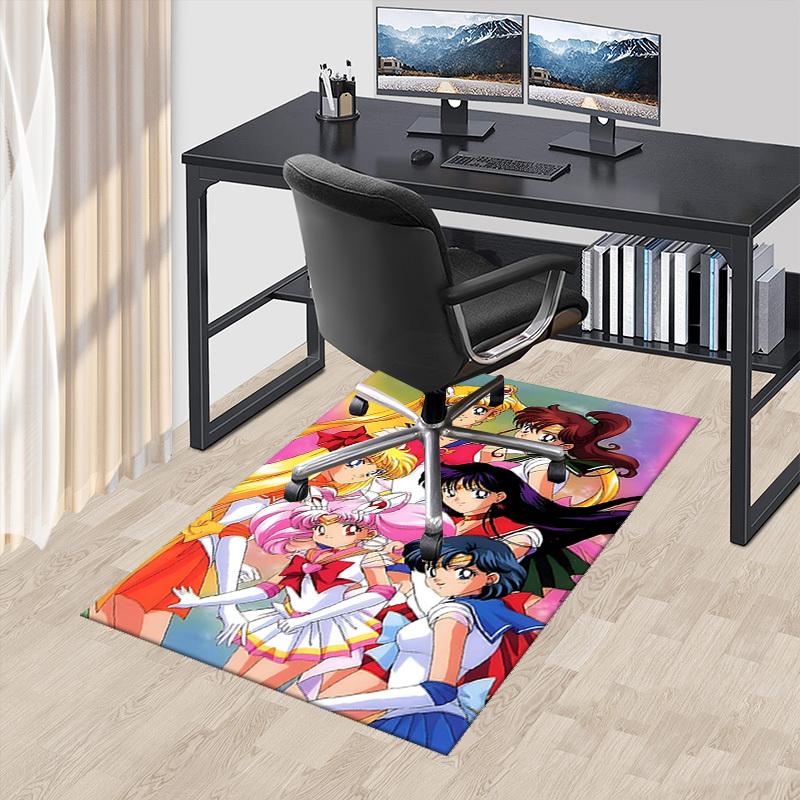 

1pc Sailor Moon Anime Chair Mat - Non-Slip Carpet for Office, Home Decor, Living Room, Bedroom, Game Room - Perfect Gift for Fans of Sailor Moon.O036 60cm by 90cm