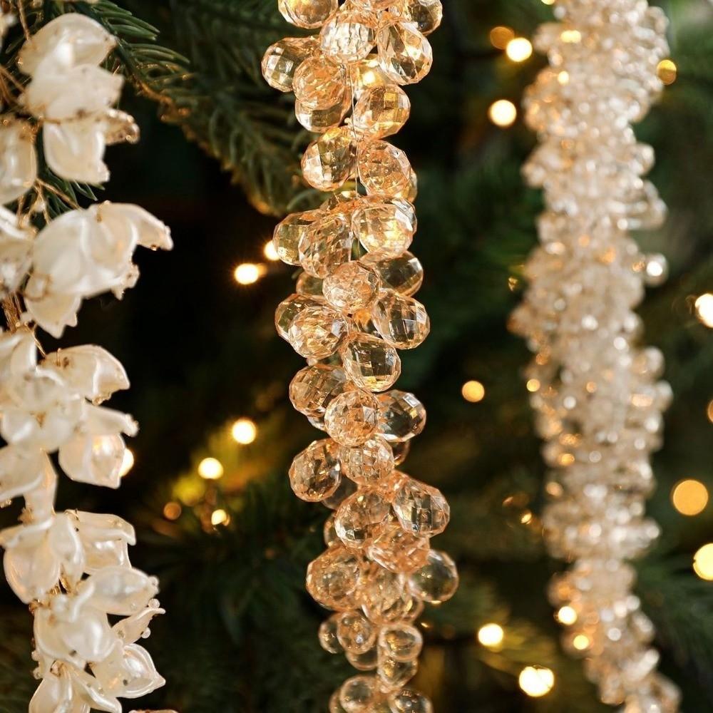 Strugure Crăciun Icicle Pandantiv Ornament Realist Pom de Crăciun Sclipici Crenguțe de Crăciun Decor pentru Casă