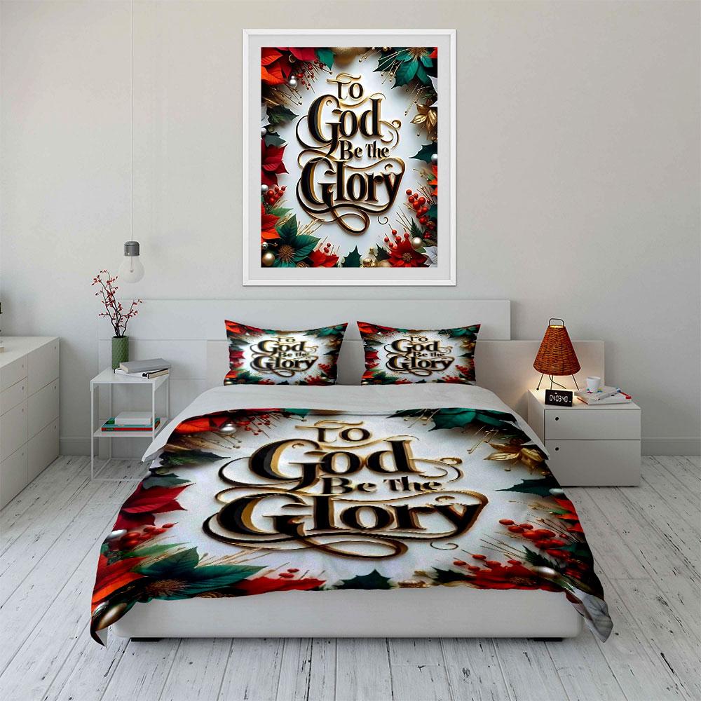 Religious Festive Bedding Set Bedding Duvet Cover Set Duvet Cover Pillowcases (1 * Duvet Cover 2 * Pillowcases, without duvet insert)