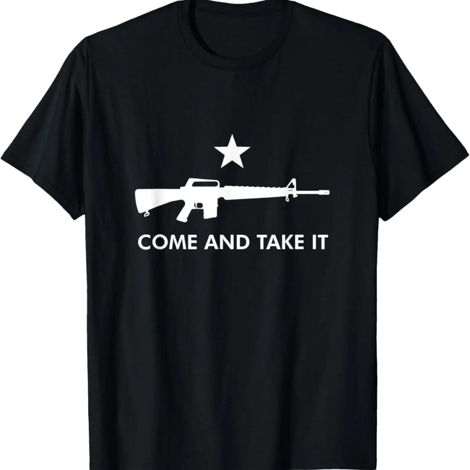 Come And Take It M16A1 XM16E1 M16 Texas Alamo Historical T-Shirt S чёрный