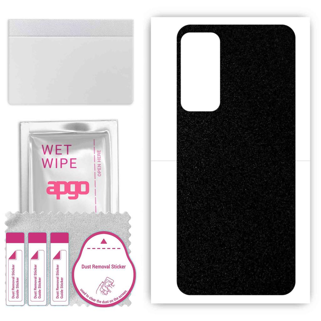 apgo Protective Skin Sticker for the back compatible with Honor Play 5T Pro, Wrap Film, Foil, Vinyl - Pattern Matte Black