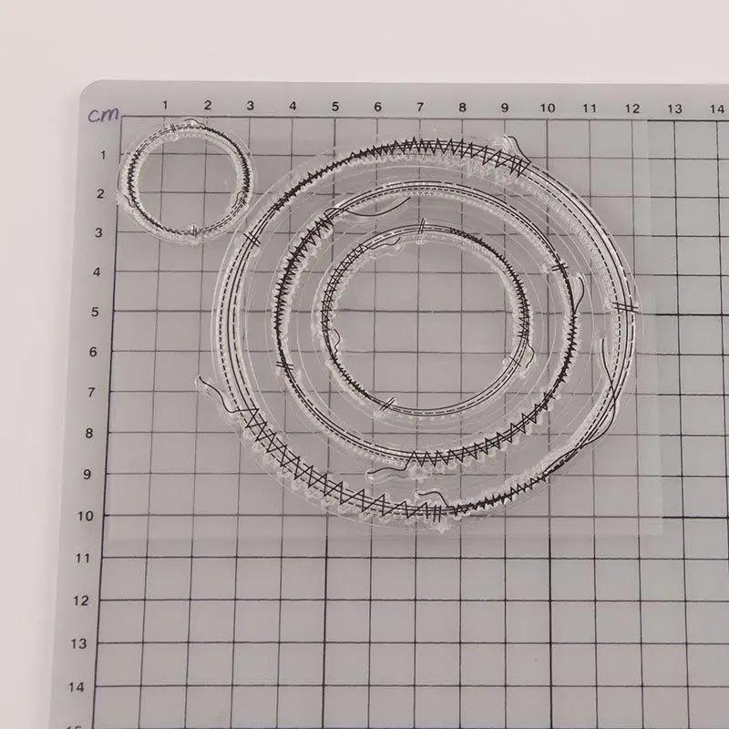 Transparent Seal for DIY Clear Silicone Stamps Scrapbooking Making Circle Rubber Stamps.