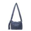 Solid Shoulder Messenger Bags Large Capacity Down Cotton Padded Shopping Bag Lightweight Quilted Totes for Women Girls