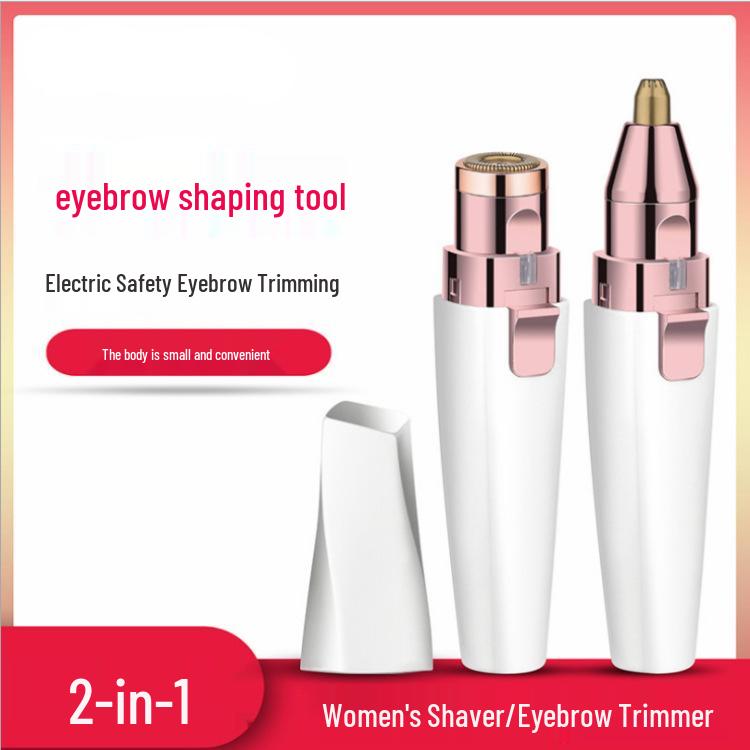 Women's Electric Eyebrow Trimmer & Shaper - Automatic Two-in-One Razor Tool