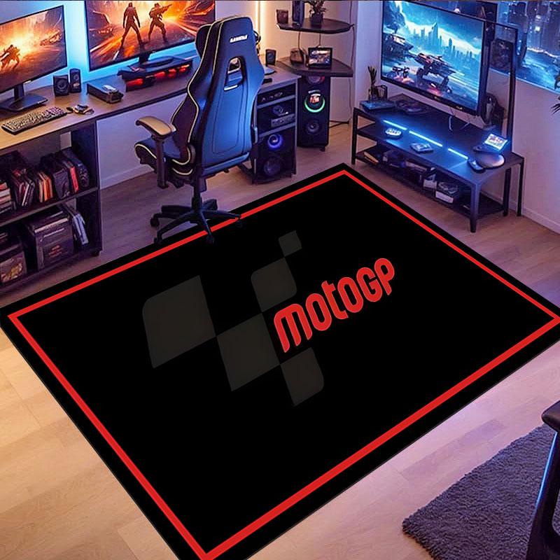 MotoGP Logo Rug, Suitable for Living Room, Bedroom, Game Room, Computer Room and Home Décor.