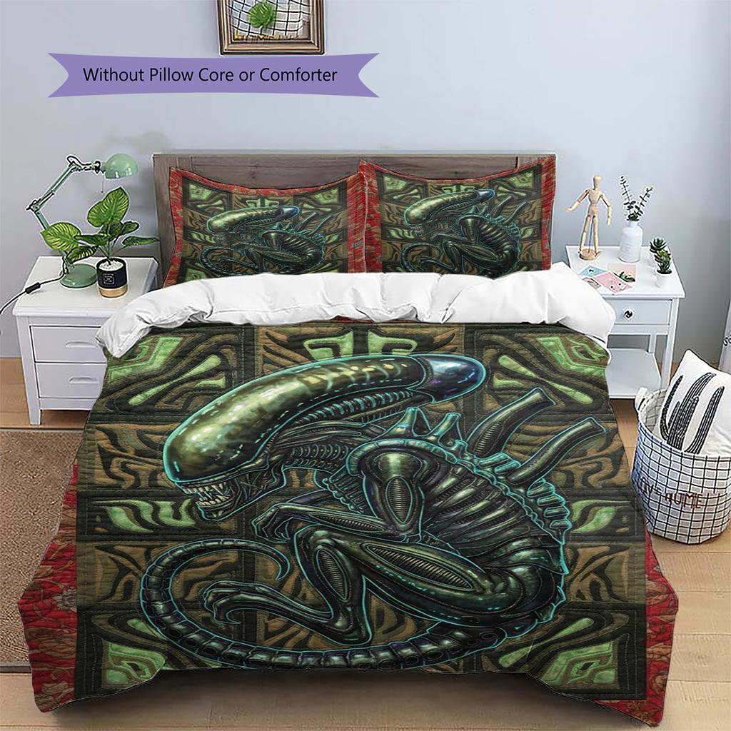 Cartoon Pattern Bedding Quilt Set Quilt Cover Pillowcase Home Decoration Birthday Gift (1 * Duvet Cover + 2 * Pillowcase, Without Core)