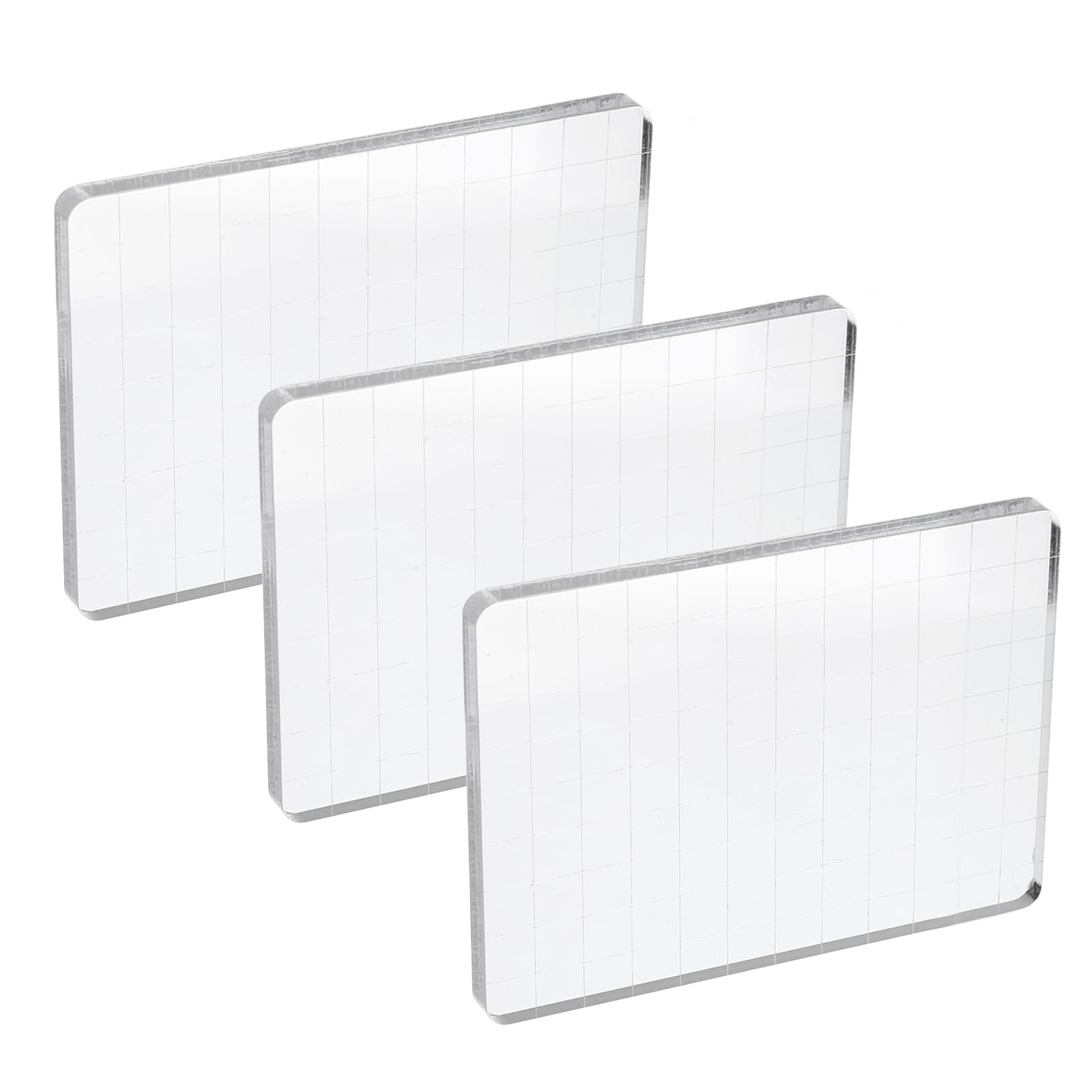 

PATIKIL Набор акриловых штамп-блоков из 3 штук, штамп-блоки прямоугольной формы, декоративные монтажные блоки с линиями для скрапбукинга, DIY-крафта, изготовления открыток