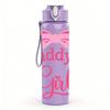 1PC Daddys Girl Pink Bow Slogan Print 750ml Color Plastic Sports Water Bottle Leakproof Flip Straw Lid Suitable for Sports Office Home Use