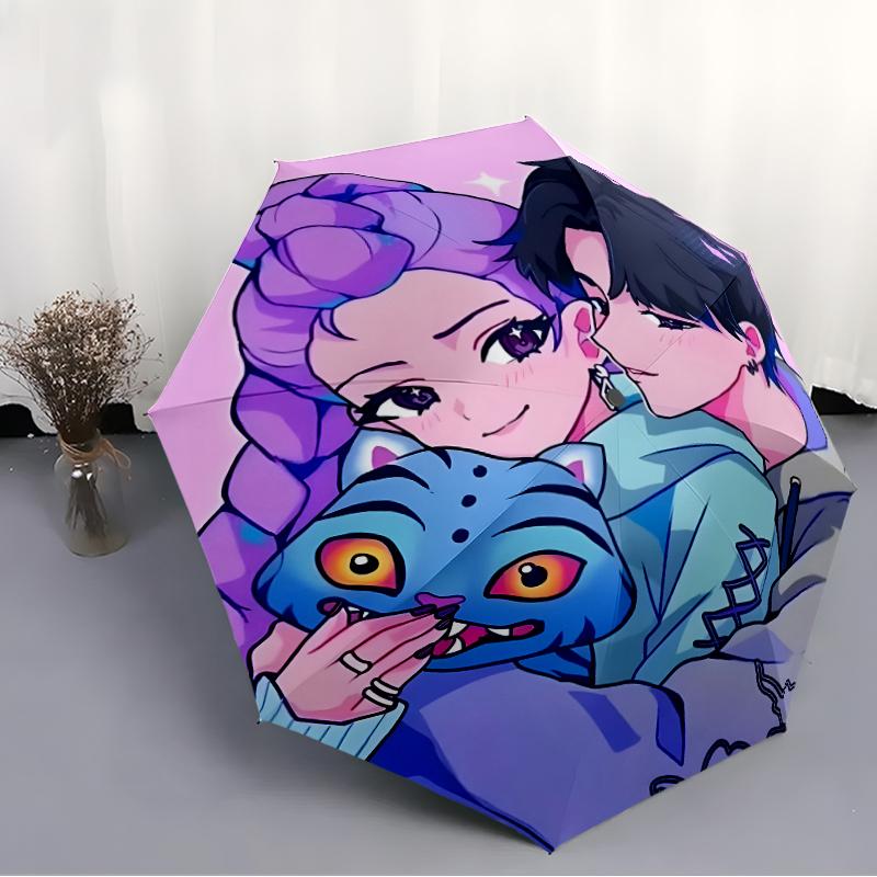 1pc KPop Demon Hunters18 Umbrella, Sun Protection, And UV Shielding. It Has Eight Sturdy Ribs for Outdoor Use And Perfect Gift