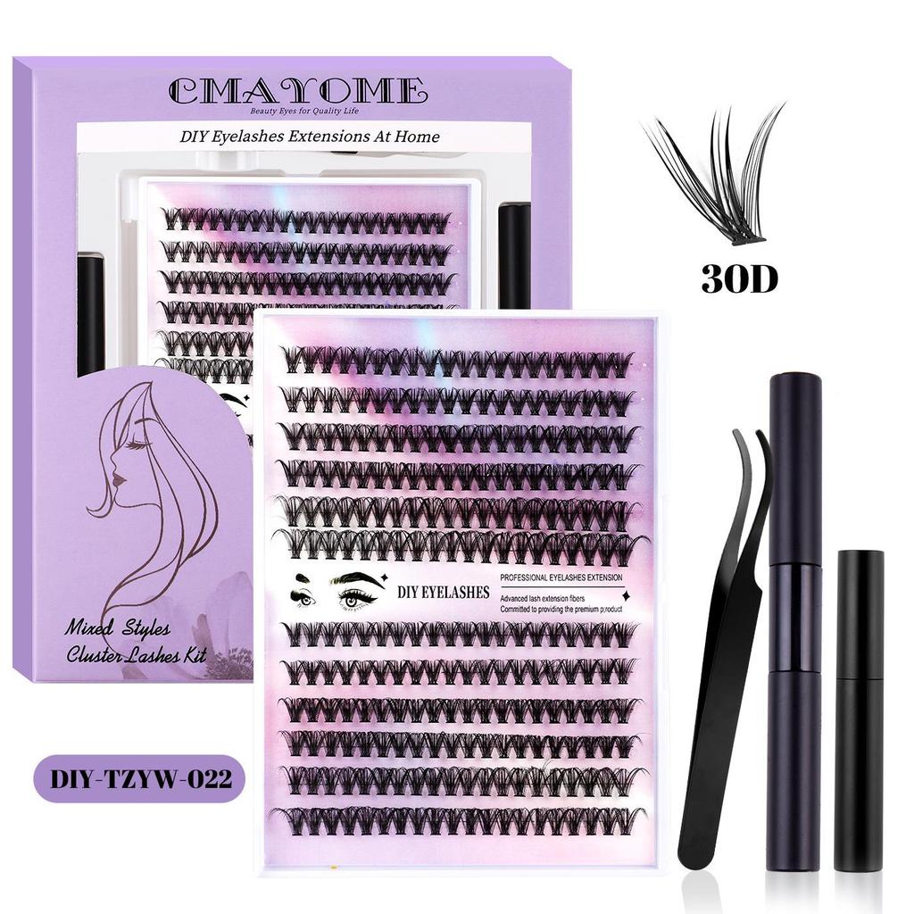 European & American Style Natural Fluffy False Eyelash Set, Single Cluster, Large Capacity Eyelash Extensions