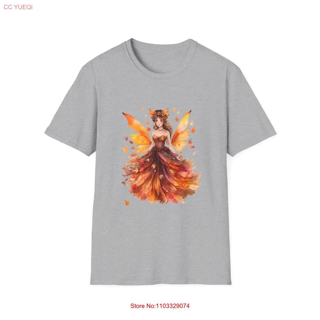Autumn Fairy T Shirt Fall Cozy Top Halloween Outfit vintage Washed Slightly Stylish Top For Everyday Wear Breathable Unisex