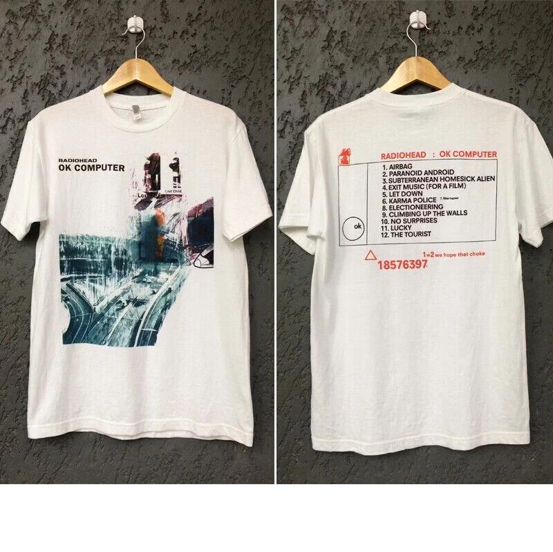 Radiohead Ok Computer Album T-shirt reprint 2 sided Retro style 4XL
