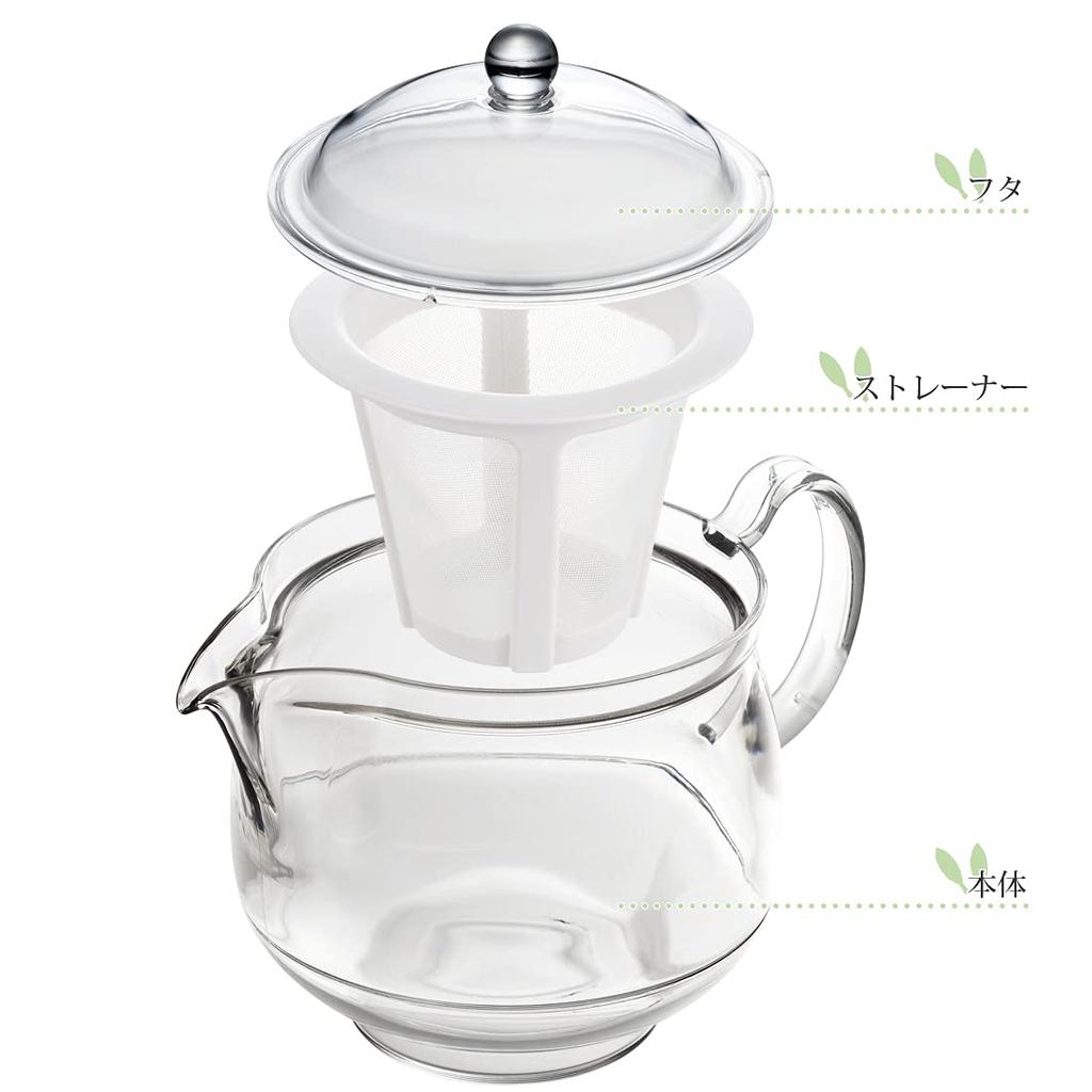 Akebono Sangyo Teapot Polyester Mesh LL Made in Japan Transparent so you can see how the tea is coming out Plastic so it break easily Drains water