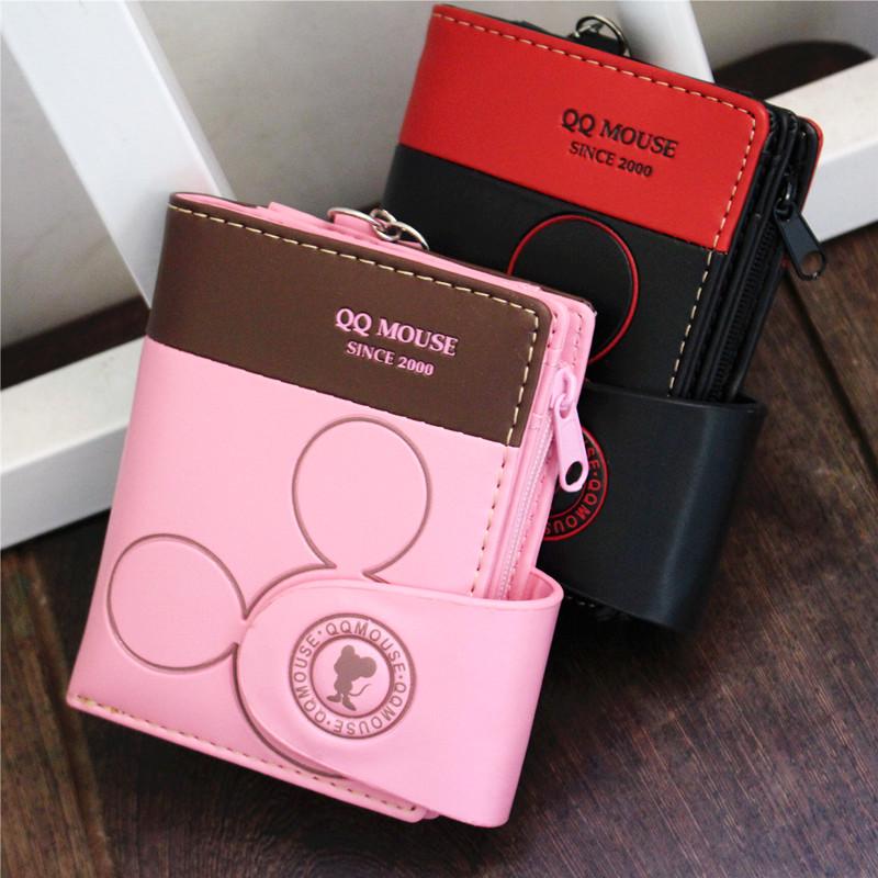 Trendy Women's Short Wallet: Cartoon Zipper Wristlet & Coin Purse