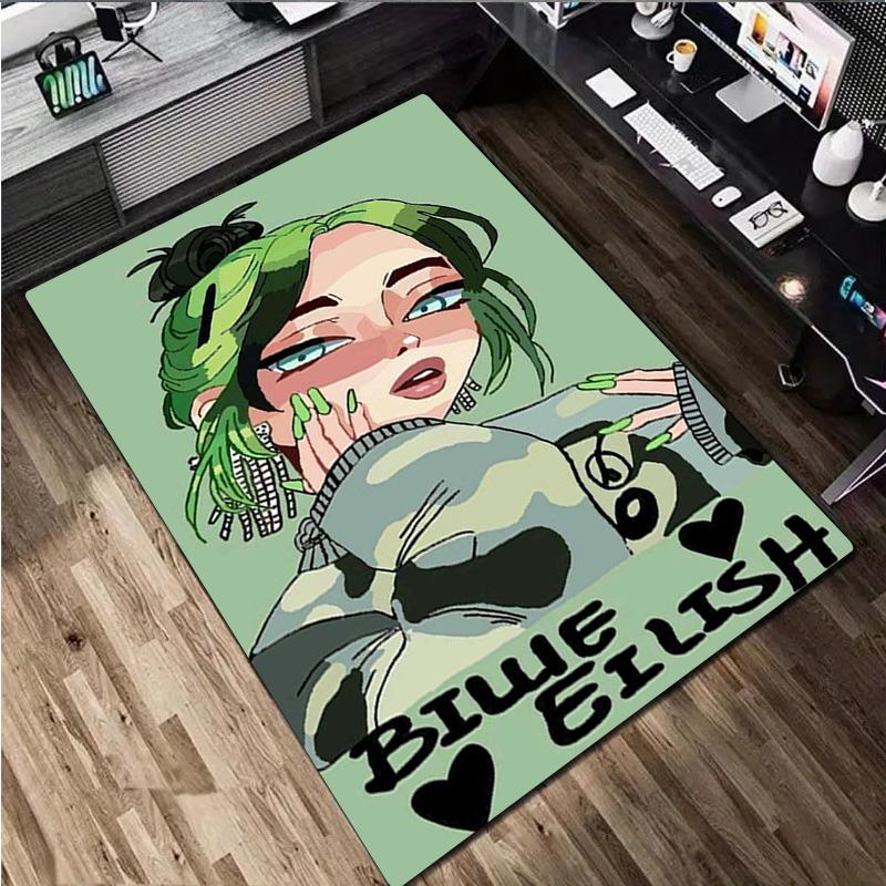 Billie Eilish Album Rug Carpet Office Decorative Carpet For Living Room Bedroom Door Mat Floor Rug Computer Chair Area Rug