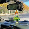 1-5Pcs Christmas Tree Car Pendant Hand Woven Xmas Tree Hanging Ornaments Colorful Crochet Christmas Tree With Bell Holiday Decor
