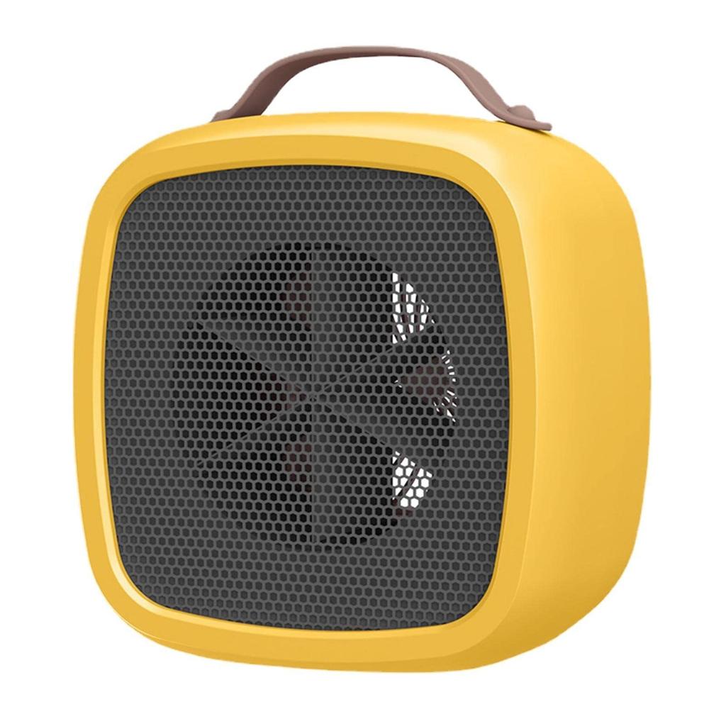 

Портативный обогреватель с керамическим вентилятором, безопасный, энергосберегающий, тихий, комнатный термостат для офиса, ванной комнаты, 220 В, 500 Вт, вилка ЕС EU Plug жёлтый