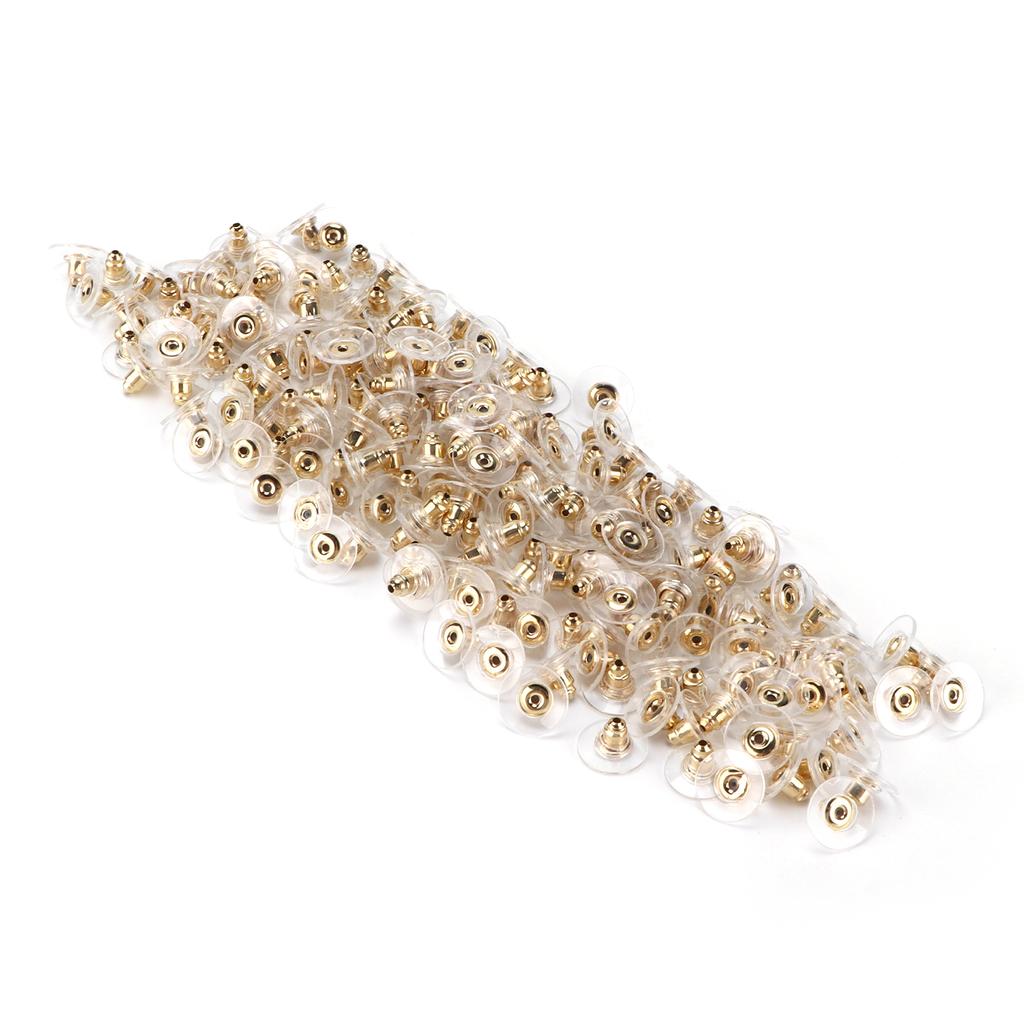 200 stk Ørepyntbakstykker Gjennomsiktig Silikon Ørepyntstoppere DIY Håndlagde Smykketilbehør