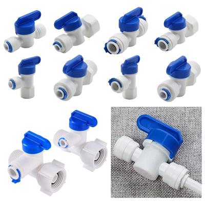 1Pcs 1/4" 3/8" OD Hose Quick Connector Male Female Thread Pipe Fitting New Plastic Ball Valve