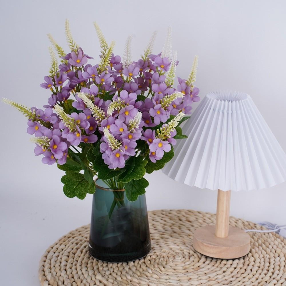 New Chrysanthemum Artificial Pansy Flowers DIY Floral Soft Flower Bouquet Realistic Simulation Flowers Photography Props