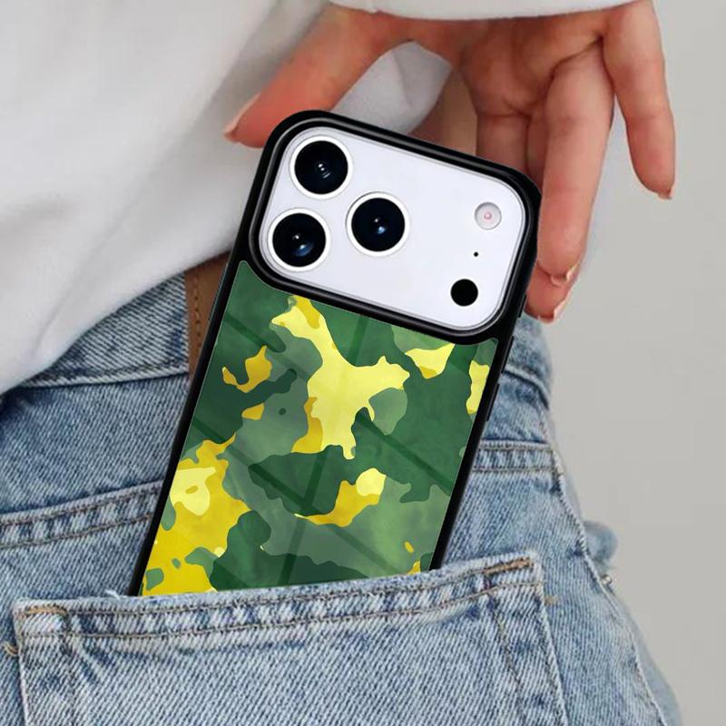 Neon Camouflage Pattern Phone Case for iPhone 17ProMax 12 13 14 15 16e 17 Pro Max Plus Air Cover