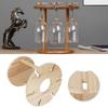 Wooden Wine Rack Glass Cup Holder Organizer Tabletop Display for 6 Glass and 1 Wine Bottle